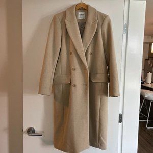 Abercrombie Wool Blend Double Breasted Dad Coat